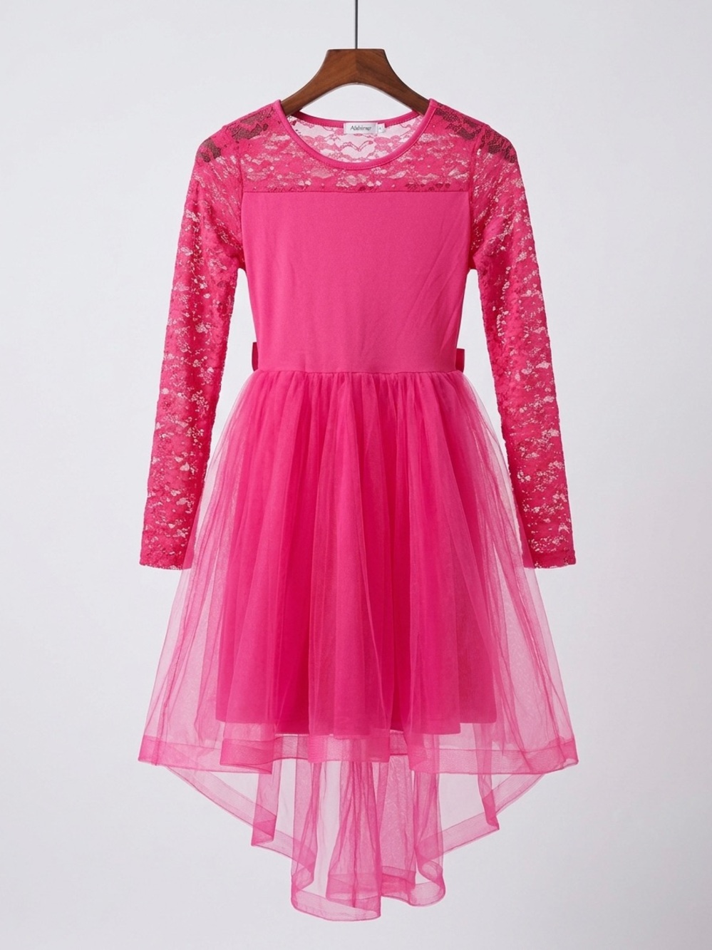 Arshiner Hot Pink Lace & Solid Top